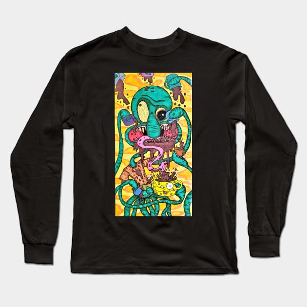 Caffeine Long Sleeve T-Shirt by nannonthehermit